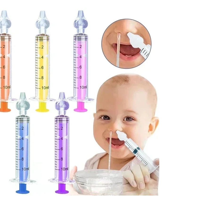 Silicone Baby Nasal Aspirator Syringe Baby Nose Cleaner Kids Rhinitis Nasal Washer Reusable Nasal Irrigator Washing for Children