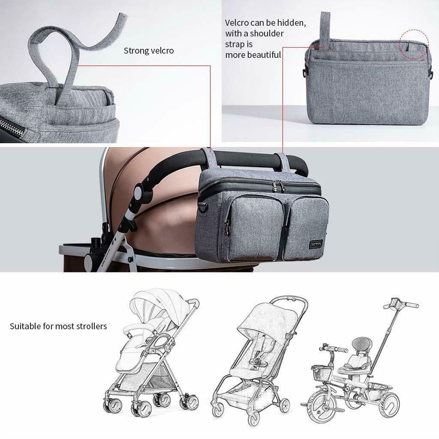 Klapvognsorganizer Caddy Bag