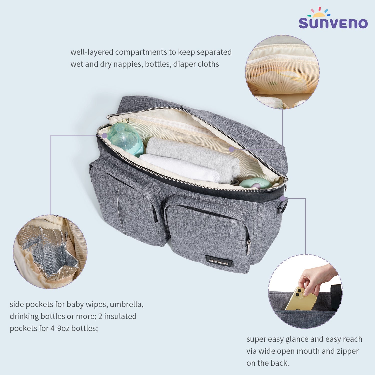 Klapvognsorganizer Caddy Bag