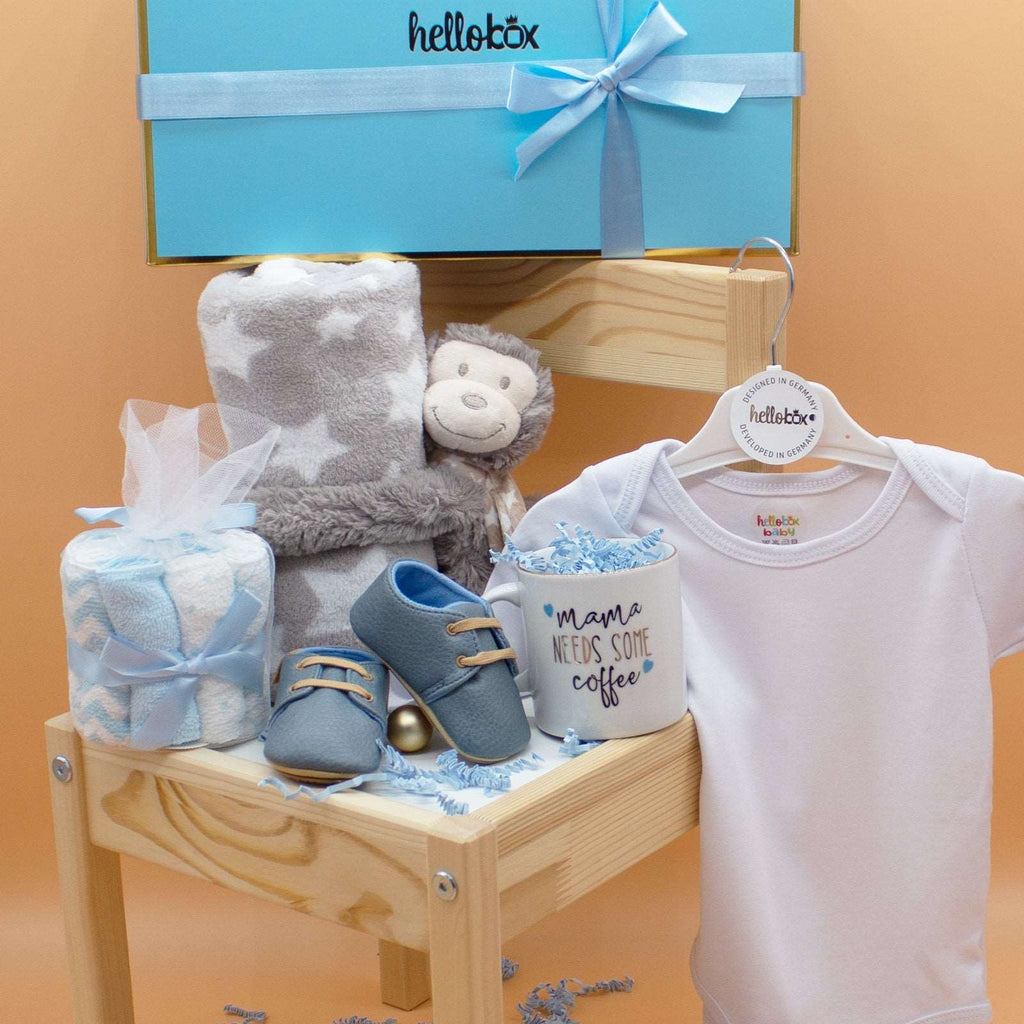 Hellobox Gifts for Newborns with Baby Blanket, Cuddly Toy (17