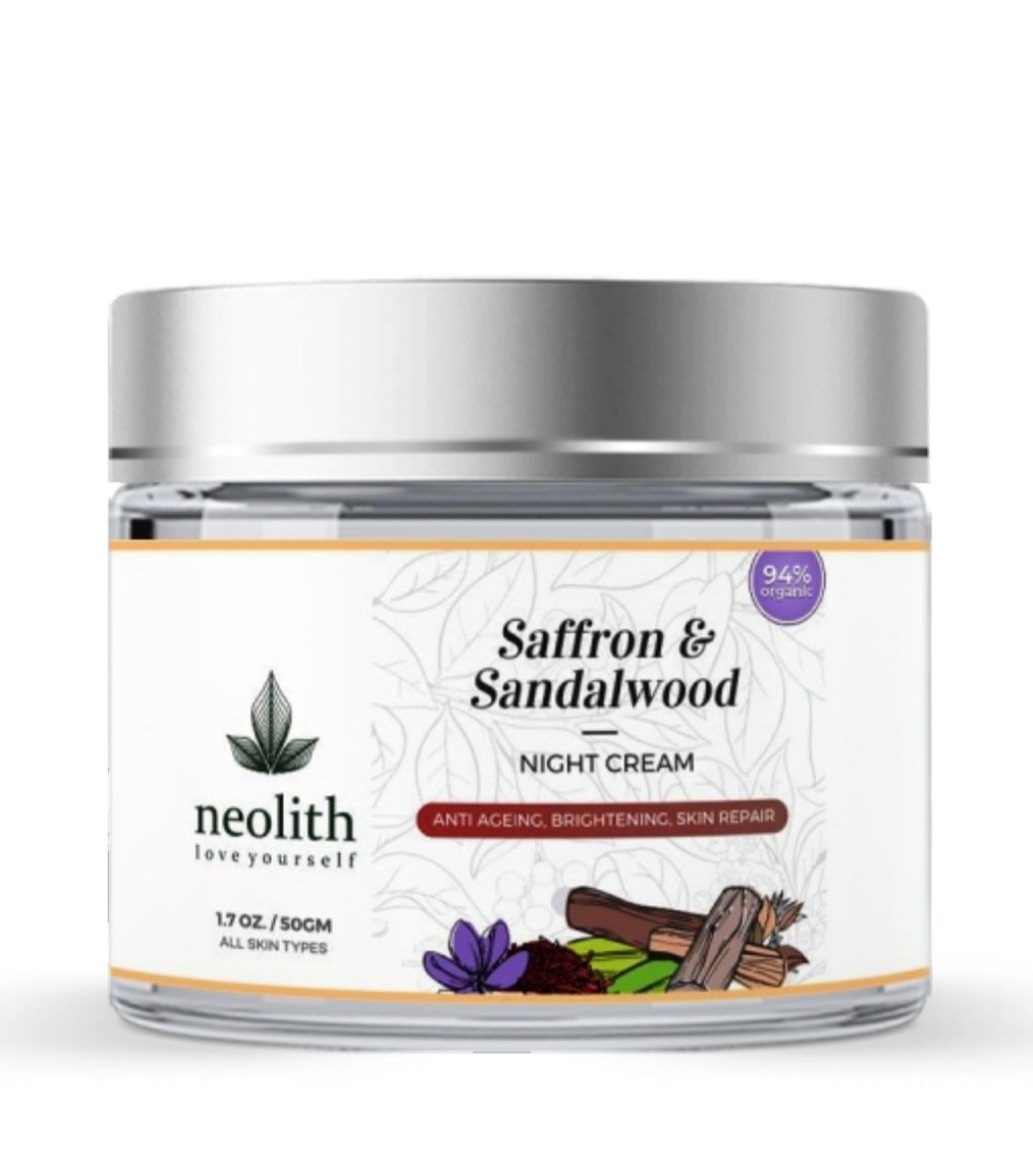 Neolith Saffron Sandalwood Night Cream | 94% Organic | Night Skin